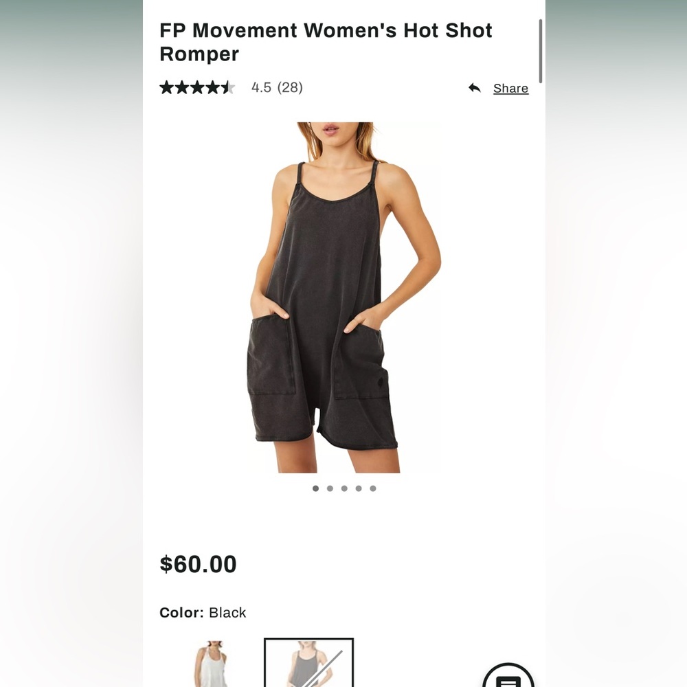 Free People Hot Shot Onesie Shorts